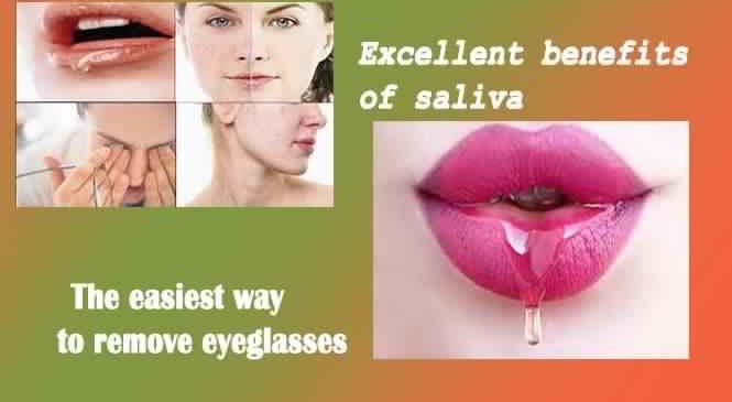 Saliva benefits for eyes and skin